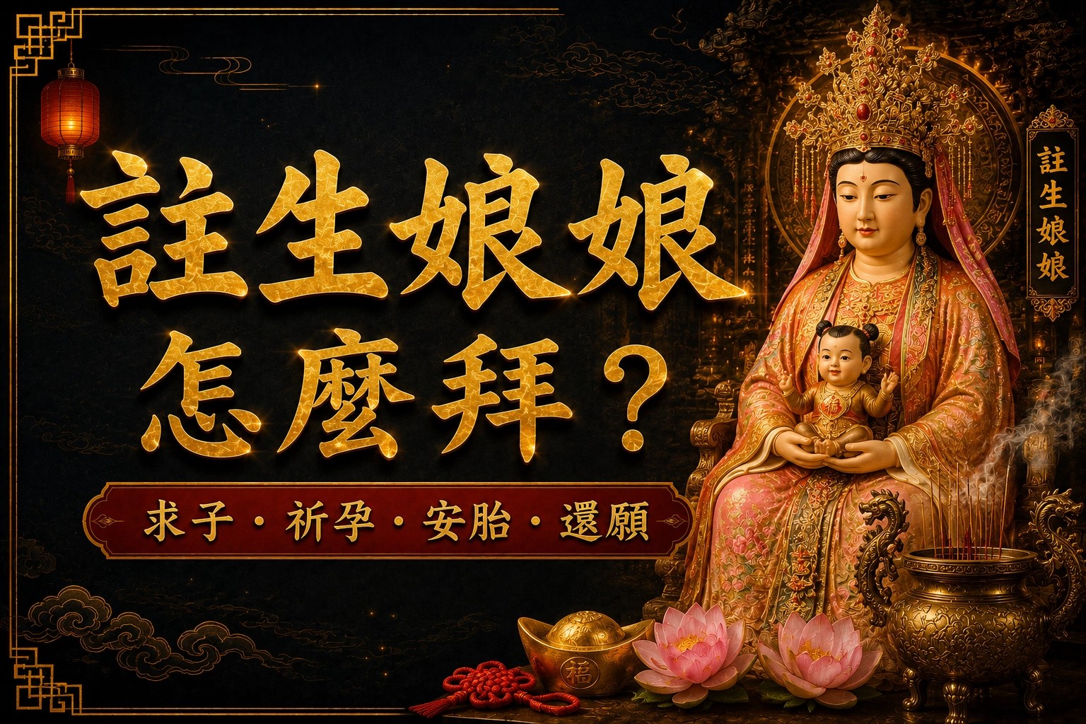 註生娘娘怎麼拜？求子、祈孕拜什麼？拜註生娘娘的禁忌有哪些？