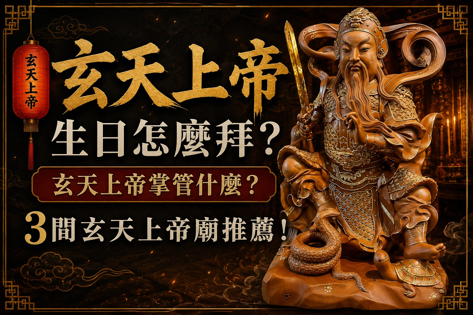 玄天上帝生日怎麼拜？玄天上帝掌管什麼？3間玄天上帝廟推薦！