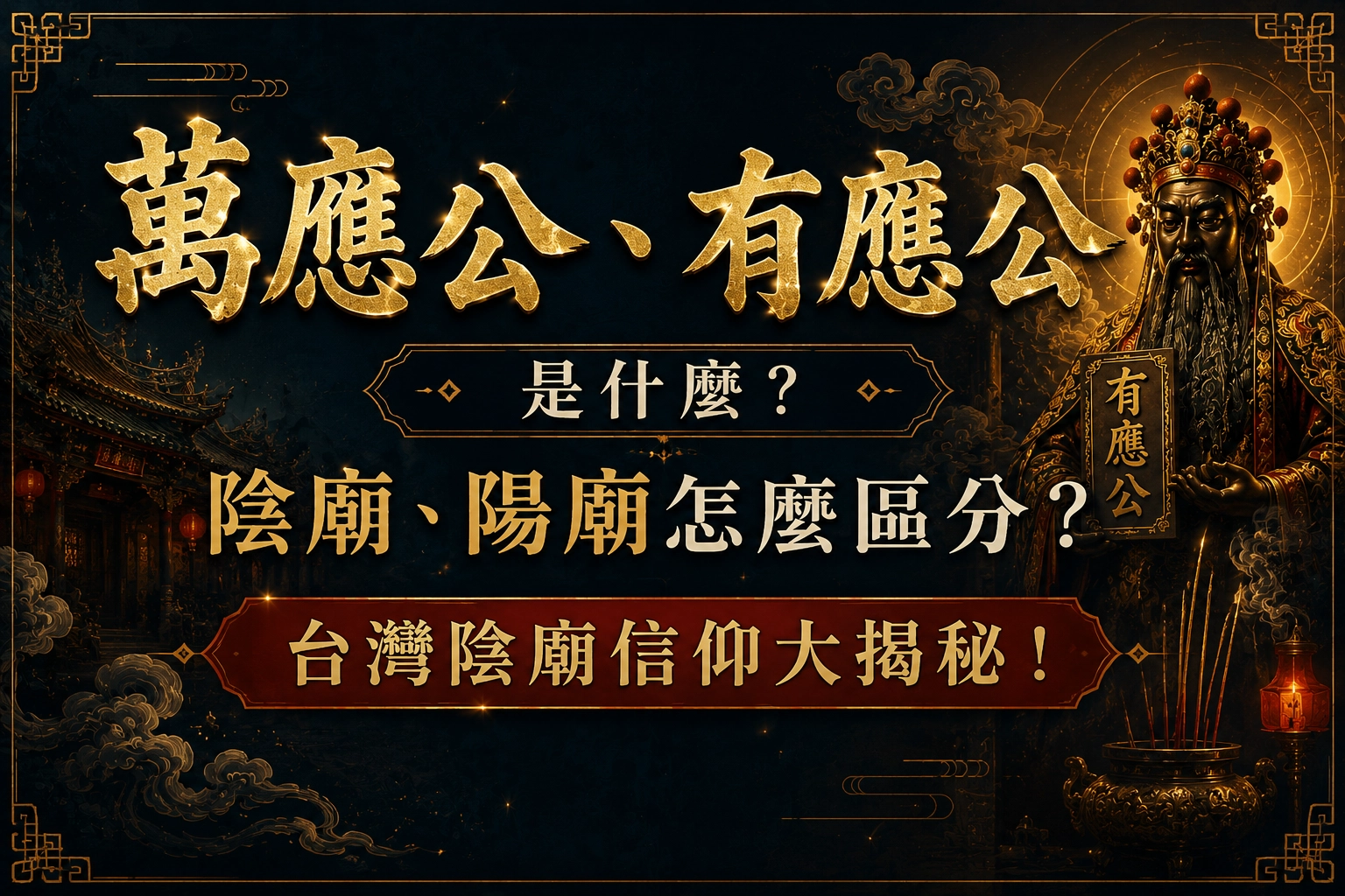 萬應公、有應公是什麼？陰廟、陽廟怎麼區分？台灣陰廟信仰大揭秘！