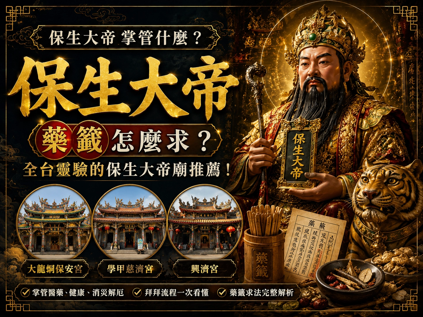 保生大帝,保生大帝藥籤,保生大帝廟推薦