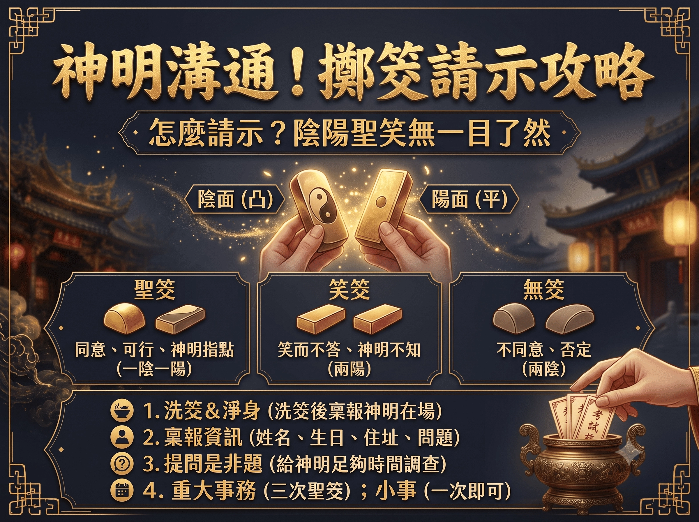 擲筊拜拜,擲筊的結果