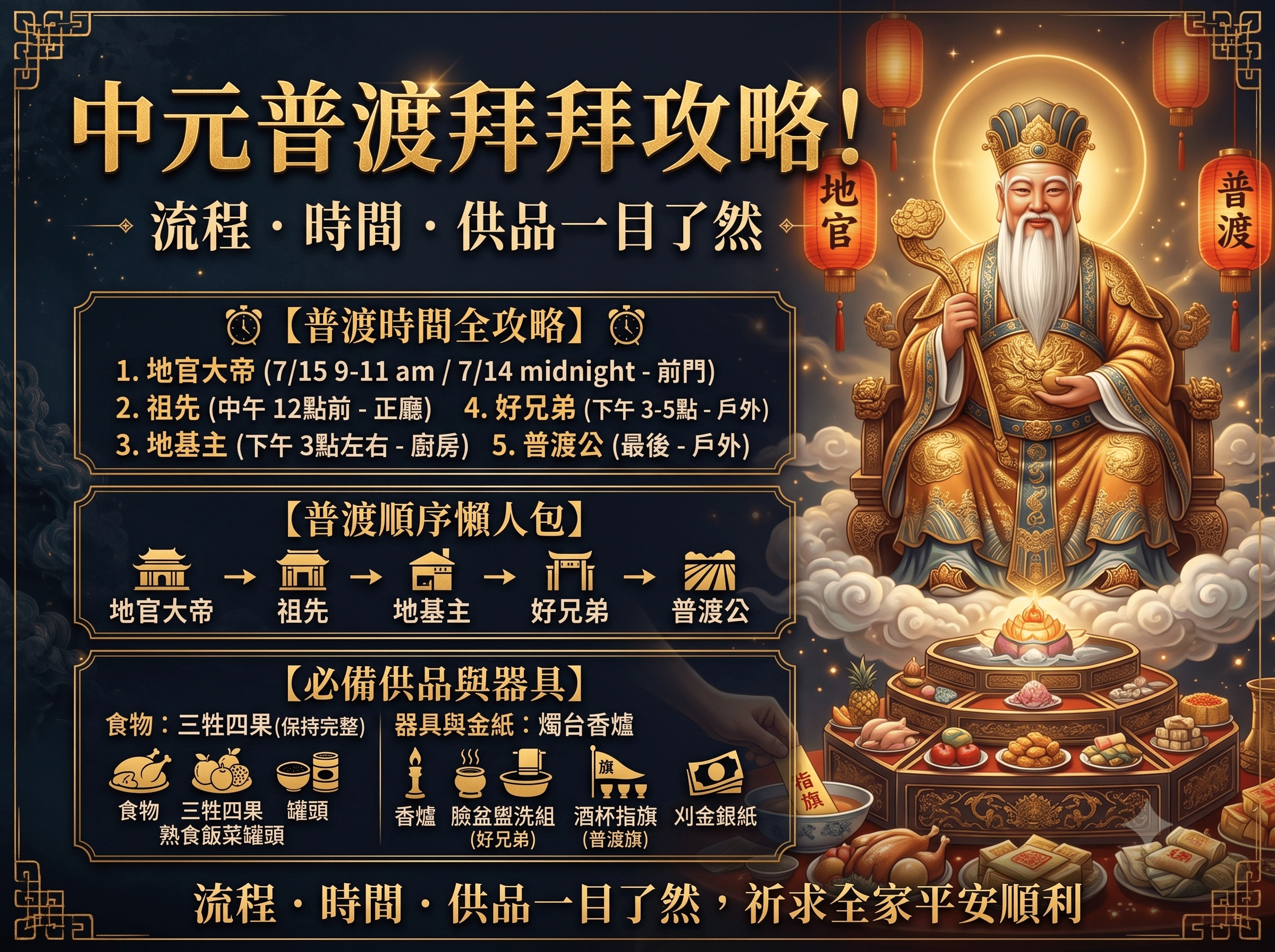 中元普渡,中元節,中元普渡供品