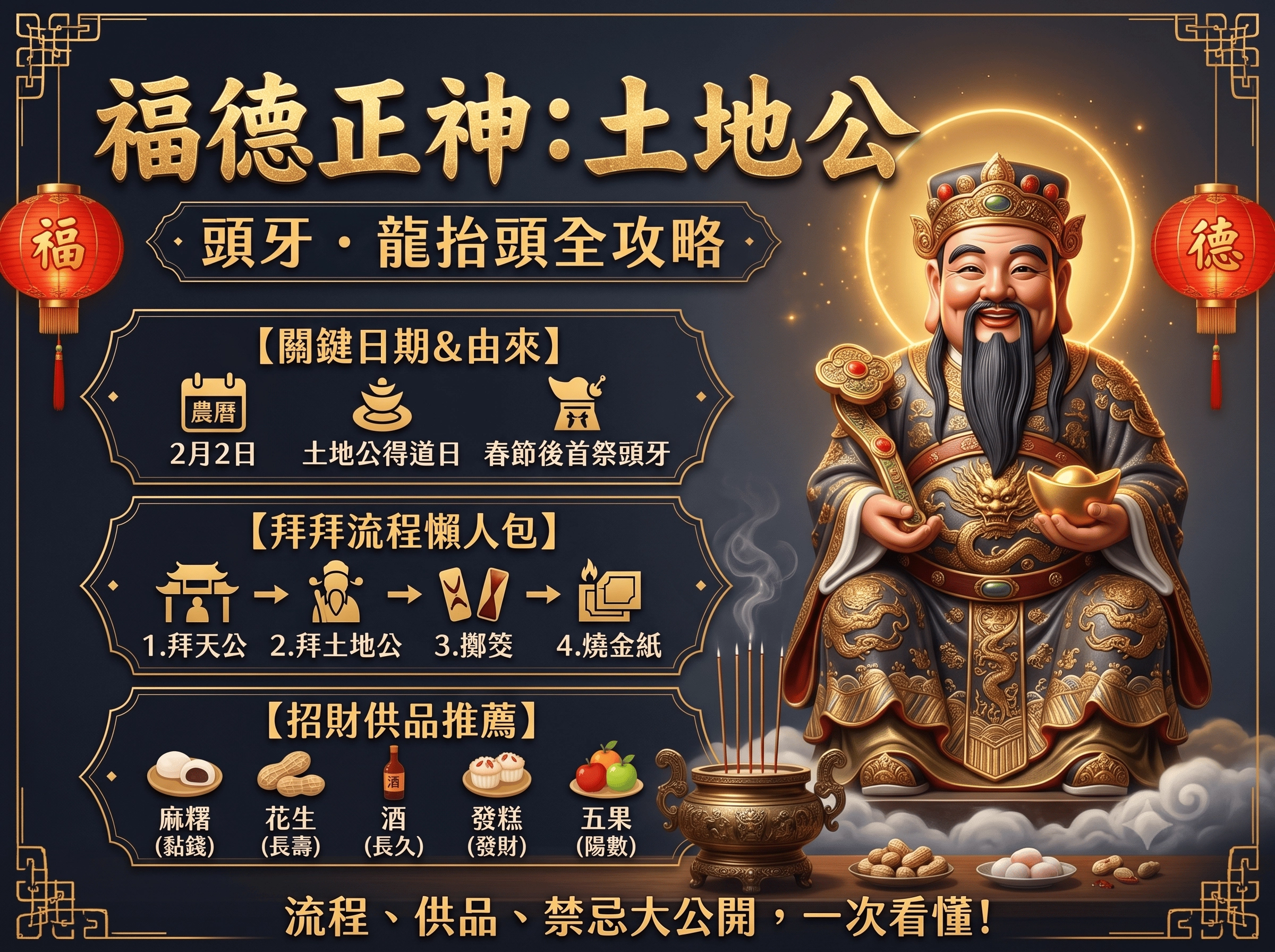 福德正神,拜土地公,拜拜流程
