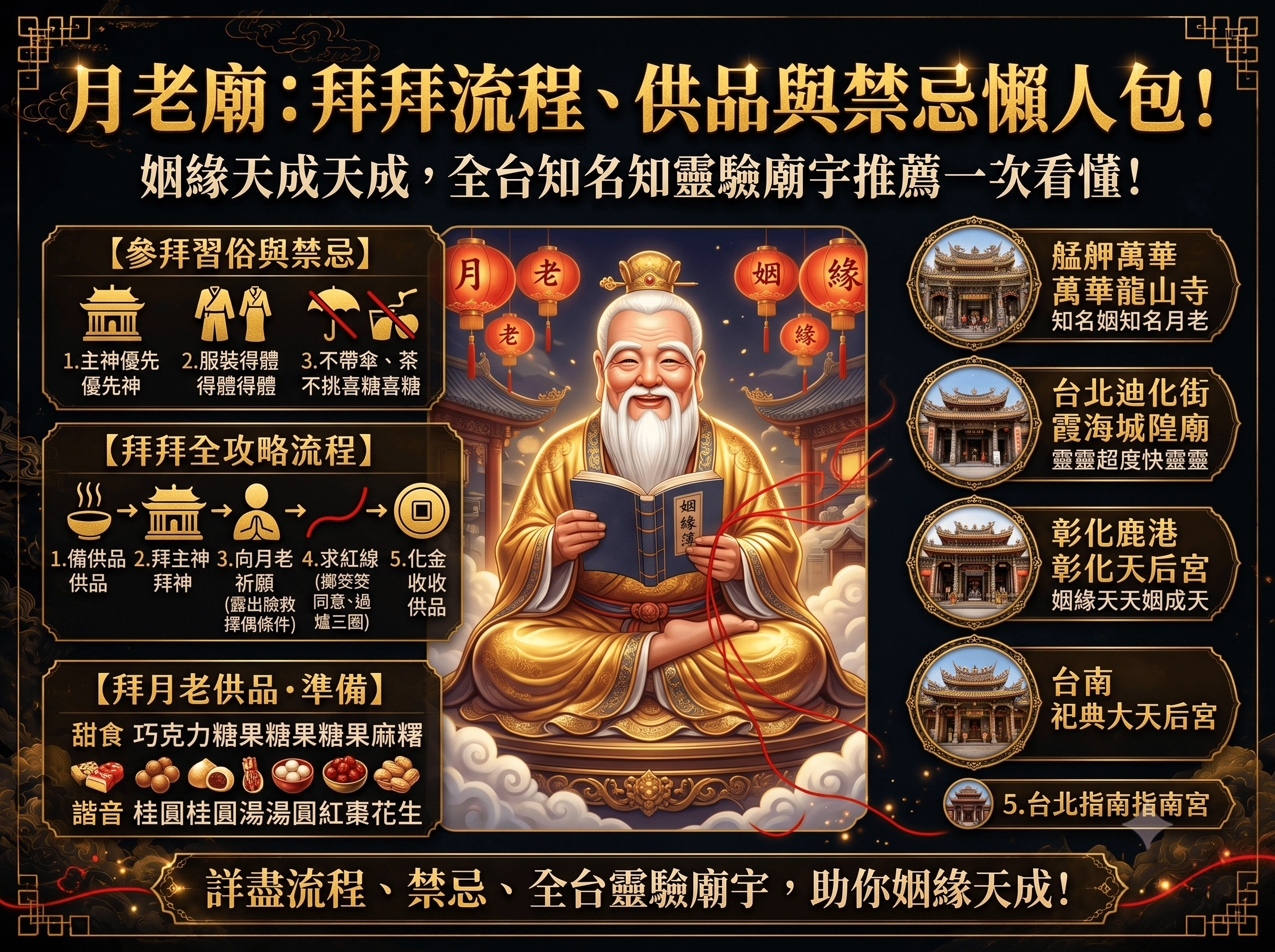 月老廟,拜月老的流程,月老廟推薦
