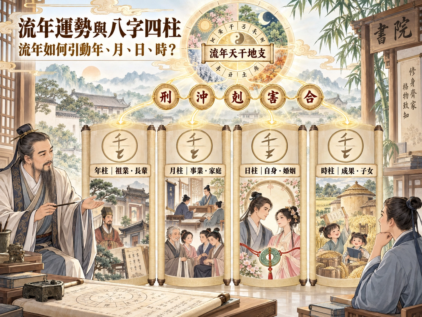 流年引動四柱命盤