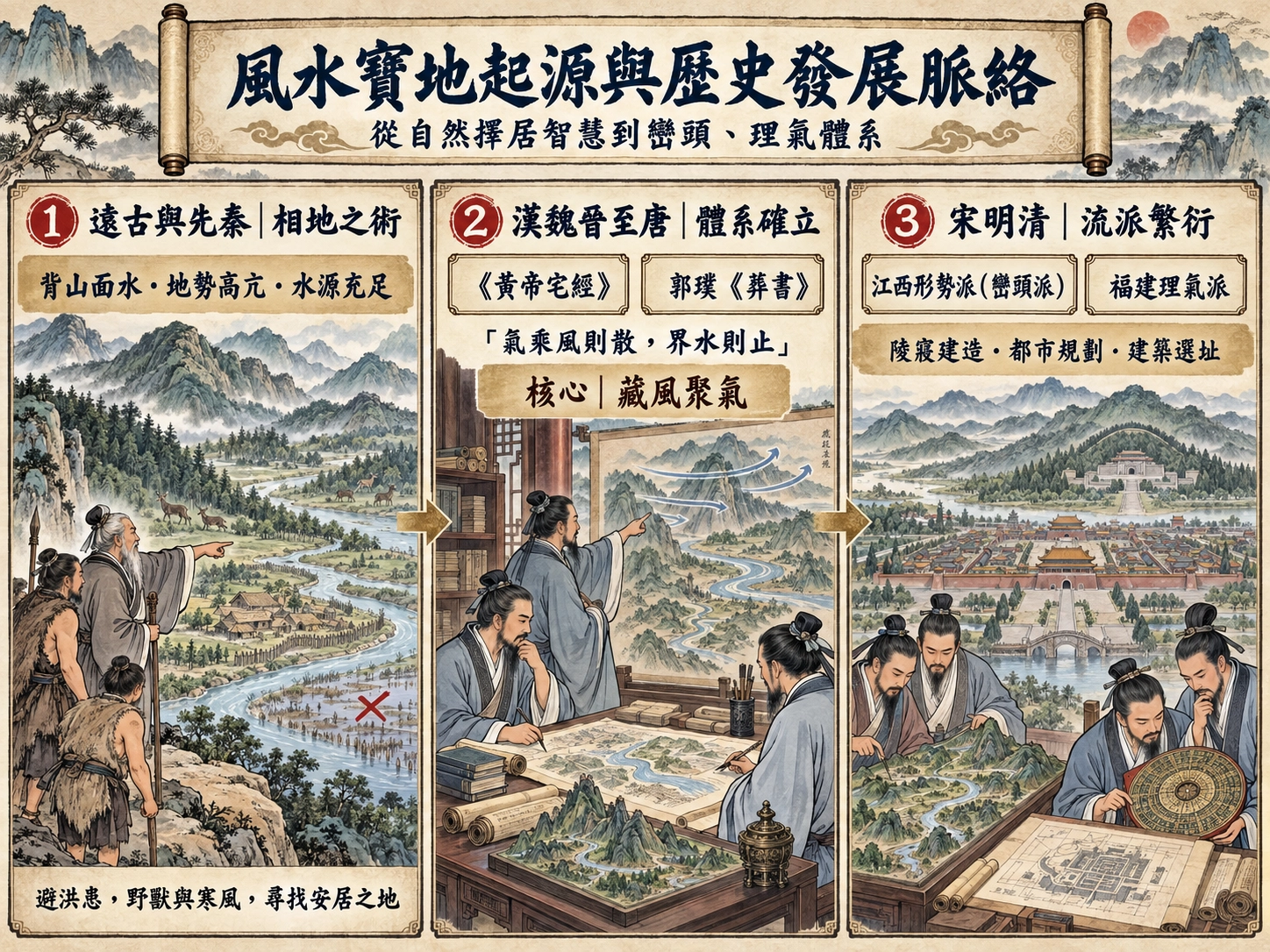 風水寶地的起源與發展脈絡